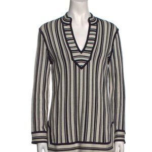 Tory Burch Striped V-neck tunic